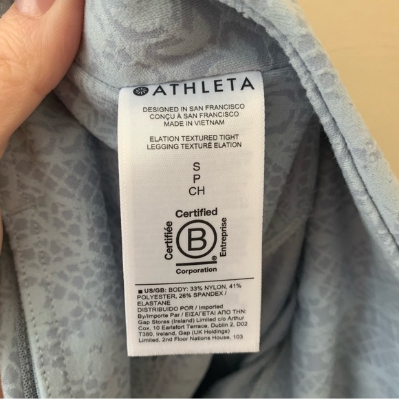 Athleta Elation Textured Tight Legging Size Small Blue NWT New - Picture 16 of 16